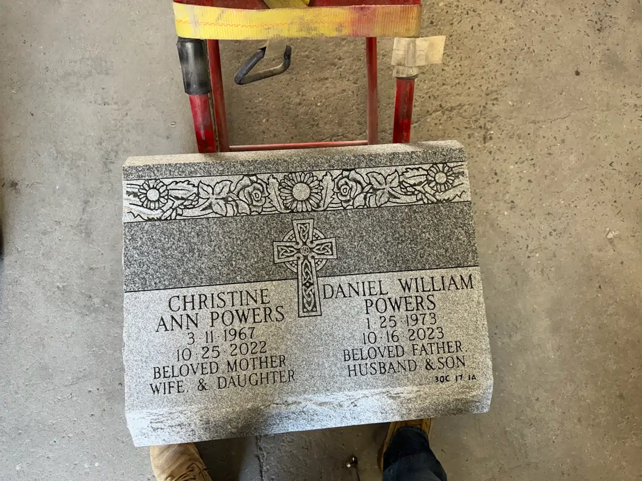 Granite Headstone hand-carved by Tombstone Finder in NJ — image 2